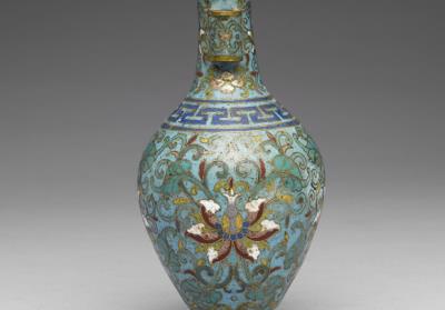 图片[3]-Copper vase in cloisonne enamels, Qing dynasty (1644-1911)-China Archive